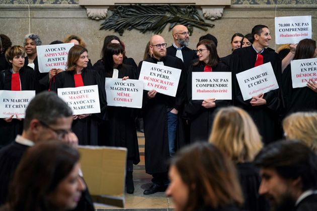 Des avocats en grève à Lyon le 30 janvier