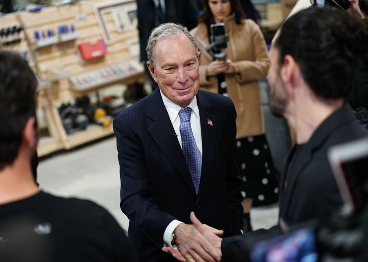 Democratic candidate Michael Bloomberg isn't running in Tuesday's New Hampshire primary, but he and his fortune loom over upcoming big-state contests.