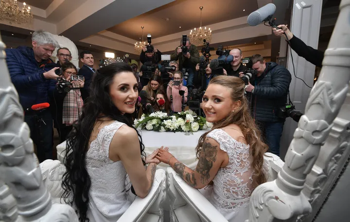 Michelle O'Neill on X: Delighted that the first same sex marriage has took  place in the North today. Comhghairdeas Robyn and Sharni. All love is  equal. My best wishes to you both