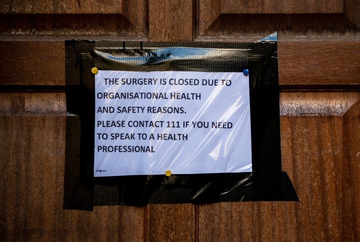 BRIGHTON, ENGLAND - FEBRUARY 11: The Deneway branch of the County Oak Medical Centre, Warmdene surgery, is closed amid coronavirus fears