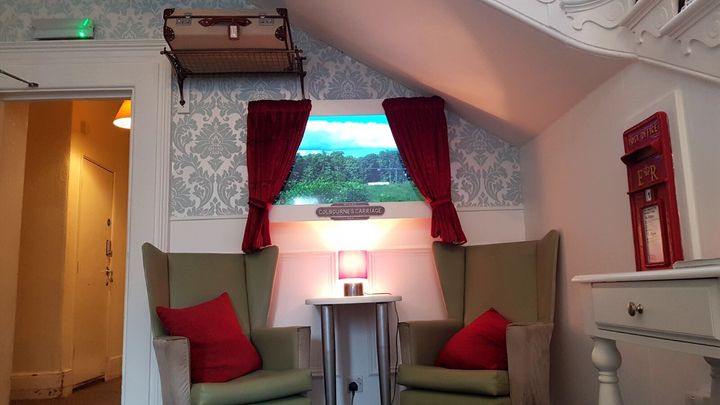 The train carriage at Shedfield Lodge