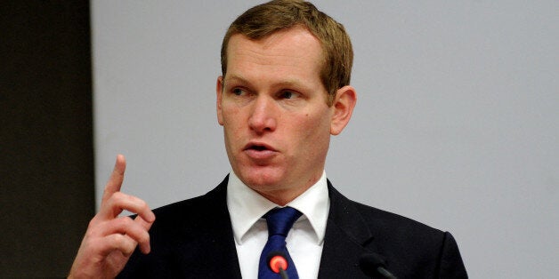 United Kingdom Minister of State for Foreign and Commonwealth Jeremy Browne speaks at a Disaster Management and Security conference in New Delhi on February 16, 2012. Government of India, Ministry of Defence, British High Commission and the Federation of Indian Chambers of Commerce and Industry (FICCI) organized the two-day conference. AFP PHOTO/RAVEENDRAN (Photo credit should read RAVEENDRAN/AFP/Getty Images)