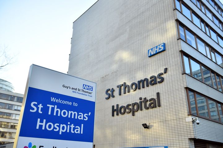St Thomas' Hospital in London, where a third person was brought for treatment after testing positive for coronavirus in the UK on Wednesday