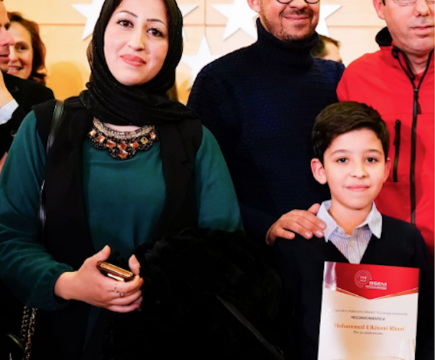 Nabila y Mohammed en el acto del