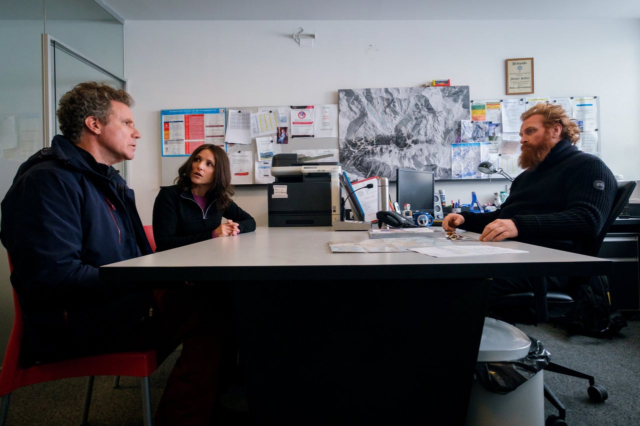 Will Ferrell, Julia Louis-Dreyfus and Kristofer Hivju in "Downhill."