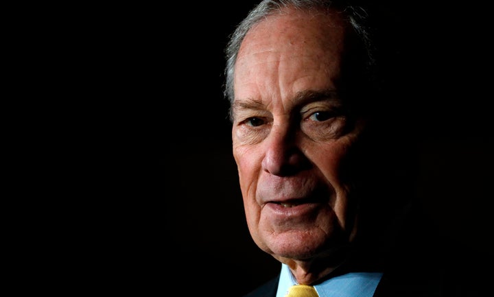 Democratic presidential candidate and former New York Mayor Michael Bloomberg speaks at a campaign stop at Eastern Market in Detroit, Michigan, on Feb. 4, 2020.