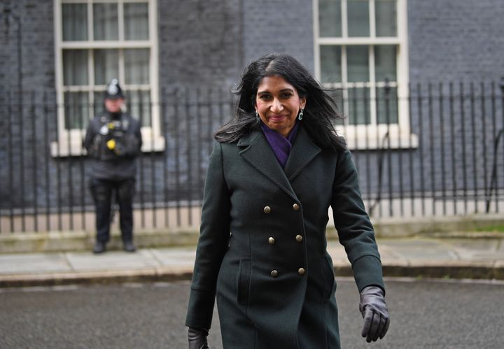 Newly appointed Attorney General Suella Braverman leaving Downing Street