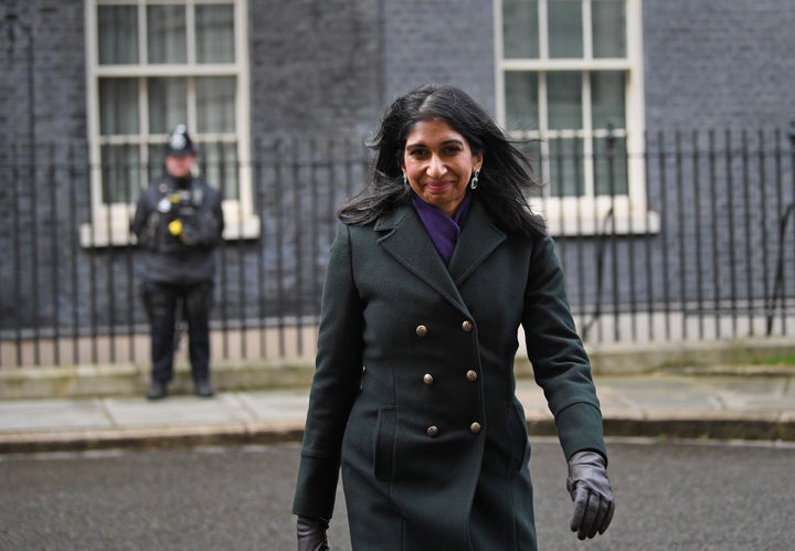 Newly appointed Attorney General Suella Braverman leaving Downing Street