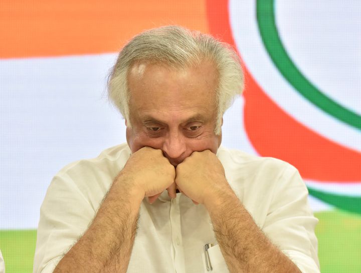 Senior Congress leader Jairam Ramesh during a press conference, at All India Congress Committee (AICC) headquarters, on April 21, 2019 in New Delhi, India.