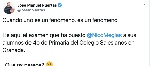 Tuit del periodista José Manuel Puertas.