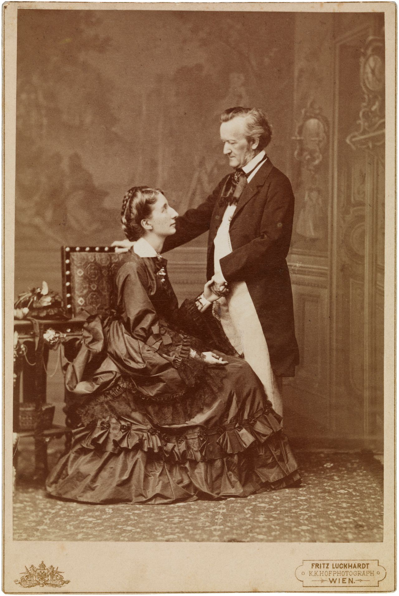 Richard and Cosima Wagner, 9 May 1872, Vienna, 1872. Private Collection. (Photo by Fine Art Images/Heritage Images/Getty Images)