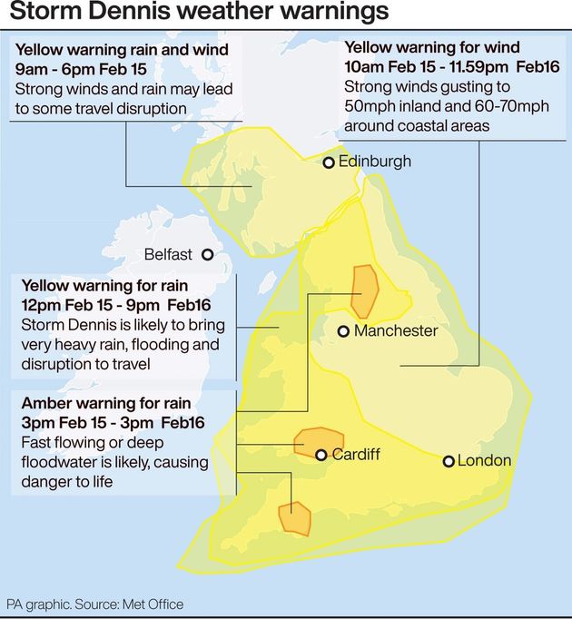 Storm Dennis Weather Forecast: Everything You Need To Know Ahead Of This Weekend