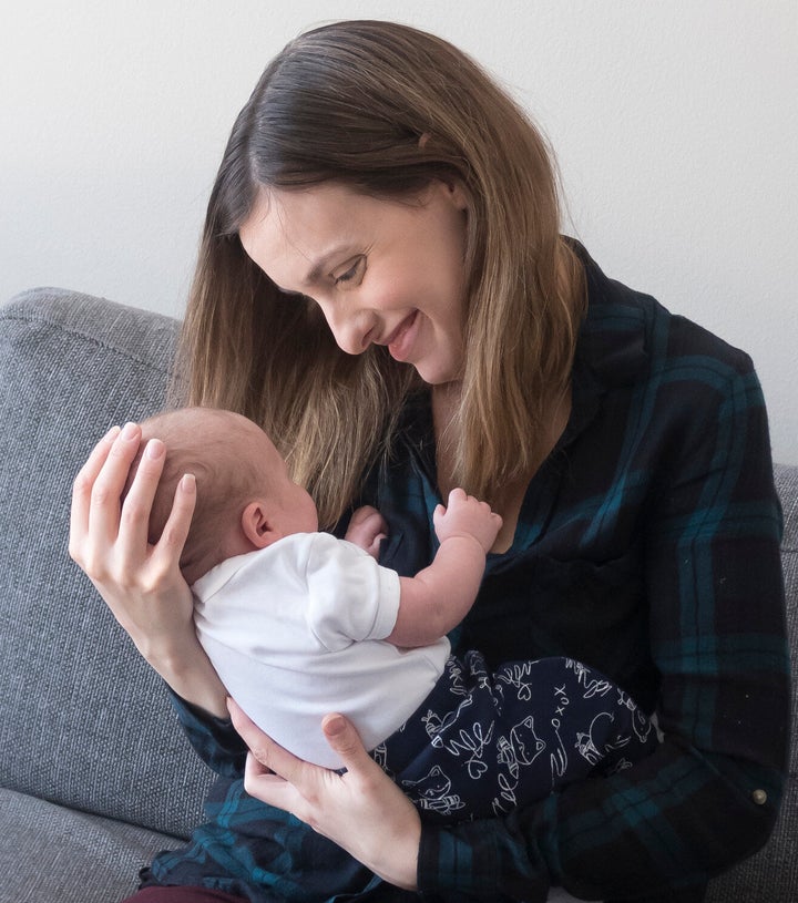 Émilie avec son fils