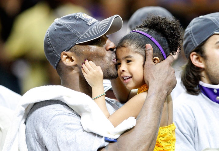 Kobe Bryant and Gianna at Game Five of the 2009 NBA Finals on June 14, 2009.