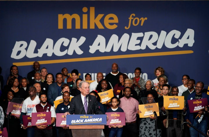 Democratic presidential candidate and former New York City Mayor Michael Bloomberg speaks during his campaign launch of "Mike for Black America," at the Buffalo Soldiers National Museum, Thursday, Feb. 13, 2020, in Houston. (AP Photo/David J. Phillip)