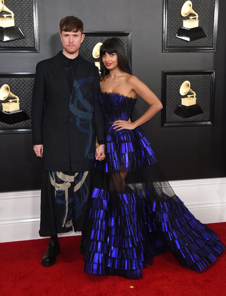 James Blake et Jameela Jamil aux Grammy Awards le 26 janvier.
