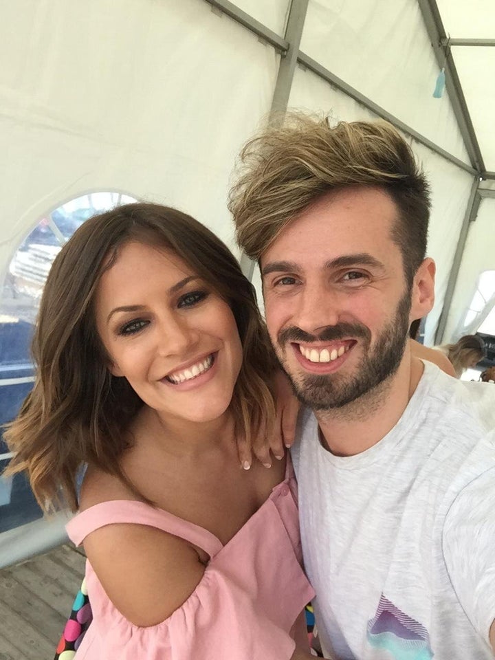 Caroline Flack and Ash Percival