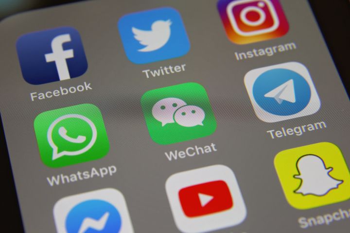 File photo of a mobile phone screen with social media icons applications Facebook, Twitter, Instagram, WhatsApp, WeChat, Telegram, Skype, Youtube, Snapchat etc. For representation purposes only.