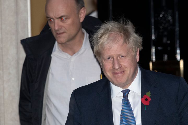 Boris Johnson and Dominic Cummings in October.