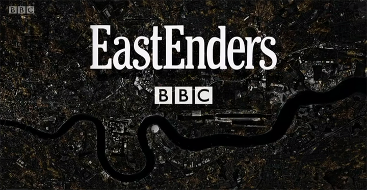 The EastEnders title card was given a night-time makeover for the 35th anniversary episodes