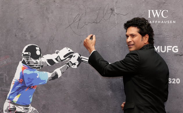 Sachin Tendulkar arrives for the 2020 Laureus World Sports Awards in Berlin, Germany, Monday, February...