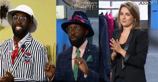 Freddy et Gaudrey (à gauche) ainsi que Sarah Da Silva (à droite) sur le plateau de