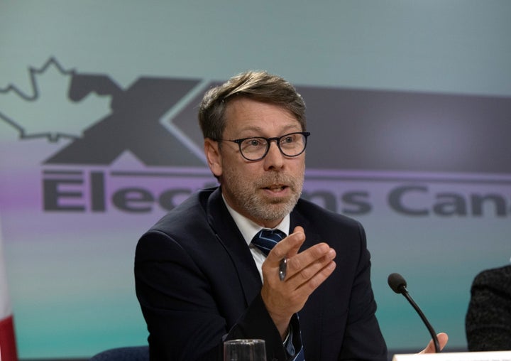 Chief Electoral Officer Stephane Perrault holds a news conference in Ottawa on Sept. 17, 2019.