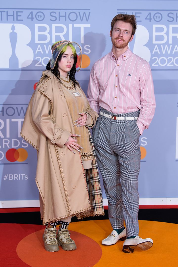 Billie Eilish and her brother, Finneas, at the Brit Awards