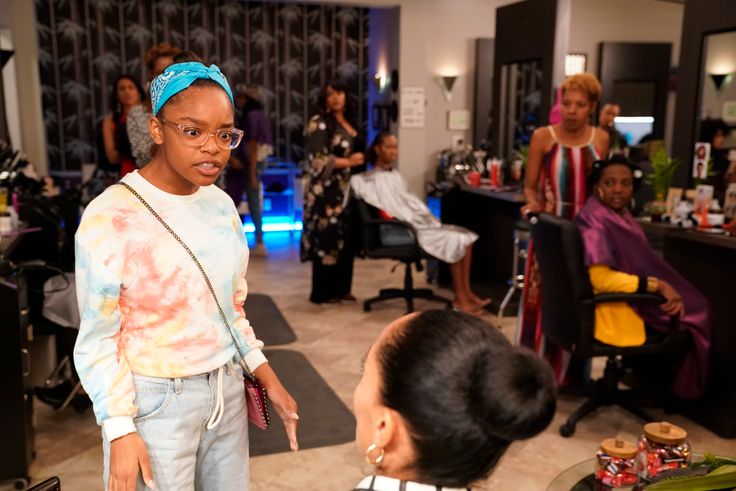 In an episode of the show "Black-ish," Bow takes Diane to get her hair done at the salon and wants to spend this time together as a bonding opportunity, but Diane isn't having it. Diane is conflicted about relaxing her hair again and embarks on a hair journey with the help of Bow, Ruby and her hair stylist, Yaya (Jill Scott).