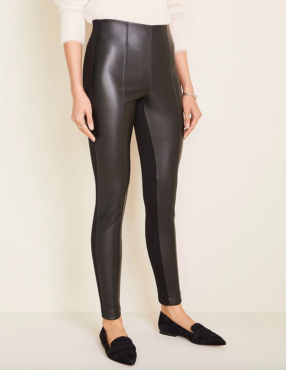next leather look jeggings