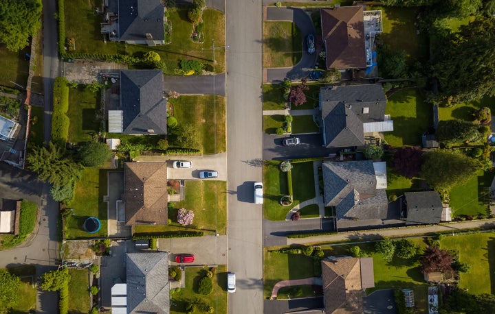 An aerial view of suburban homes in Port Moody, B.C. The federal government has made the mortgage stress test a little easier.