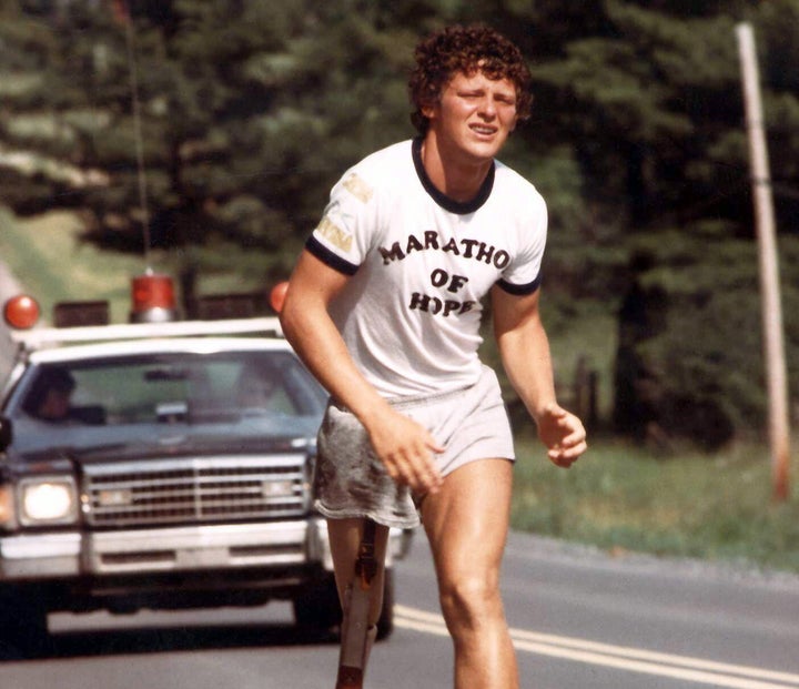 Marathon of Hope runner Terry Fox is shown in a 1981 file photo.