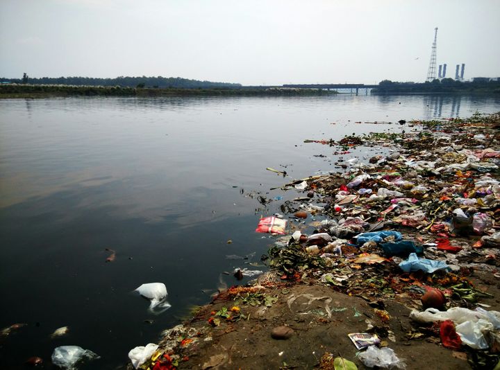 A file photo of the polluted Yamuna river.