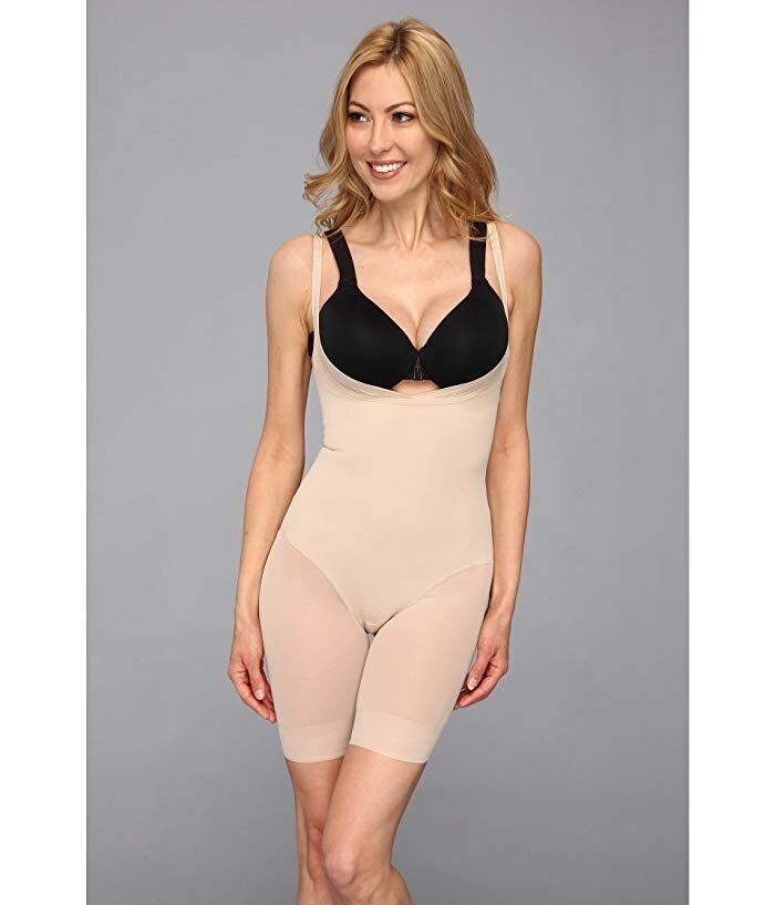Spanx Skinny Britches Open-Bust Mid-Thigh Body