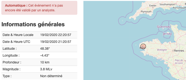 Un Seisme De Magnitude 3 8 Surprend Brest Le Huffpost