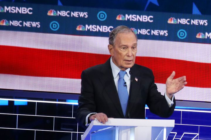 Former New York City Mayor Mike Bloomberg was on the defensive for much of the Democratic presidential debate in Las Vegas on Wednesday night.