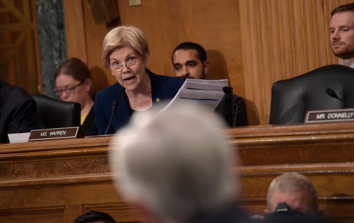 In 2016, Senate Banking Committee member Elizabeth Warren (D-Mass.) questioned Wells Fargo CEO John Stumpf during a hearing on bank employees opening millions of unauthorized accounts to meet sales targets.