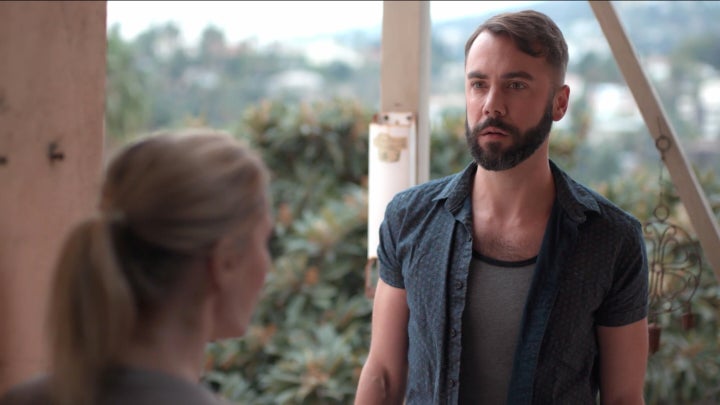 John Halbach, who is Williamson's real-life husband, stars in "EastSiders" as Ian.&nbsp;