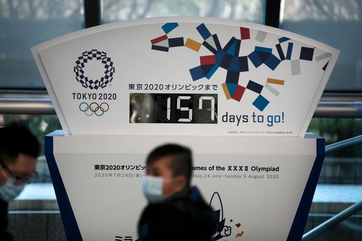 東京オリンピック開幕までの日数を示すサイン