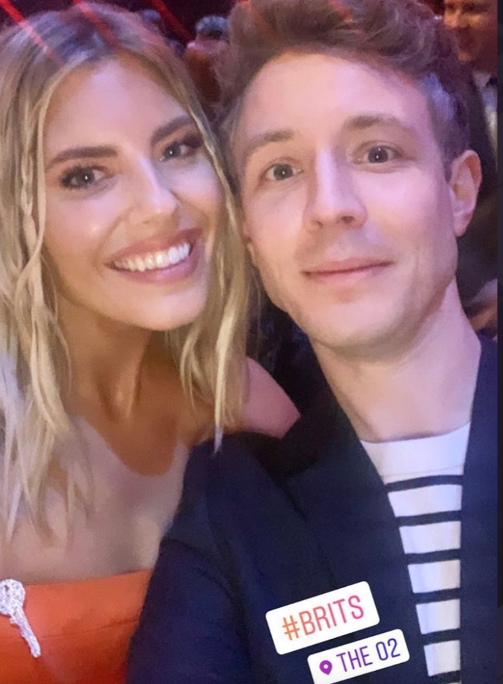 Mollie King with Matt Edmondson at the Brit Awards