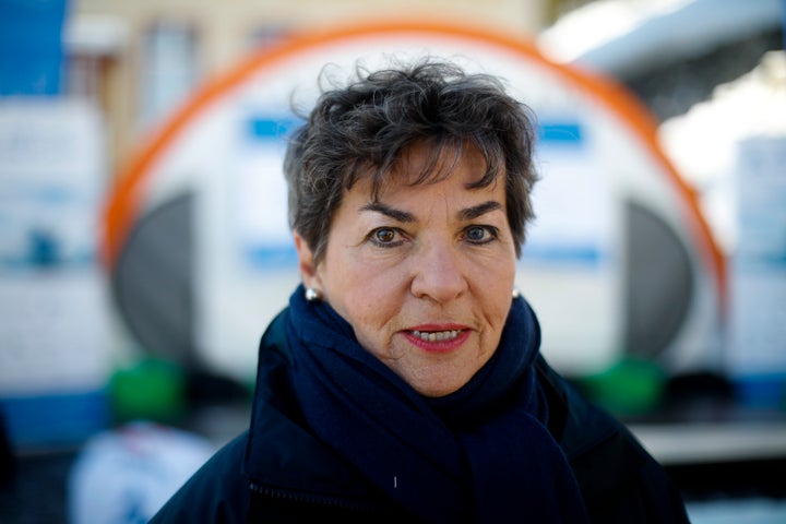 Christiana Figueres at the World Economic Forum in Davos, Switzerland, Jan. 20, 2020.