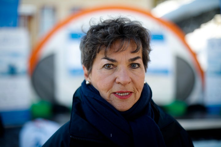 Christiana Figueres at the World Economic Forum in Davos, Switzerland, Jan. 20, 2020. 