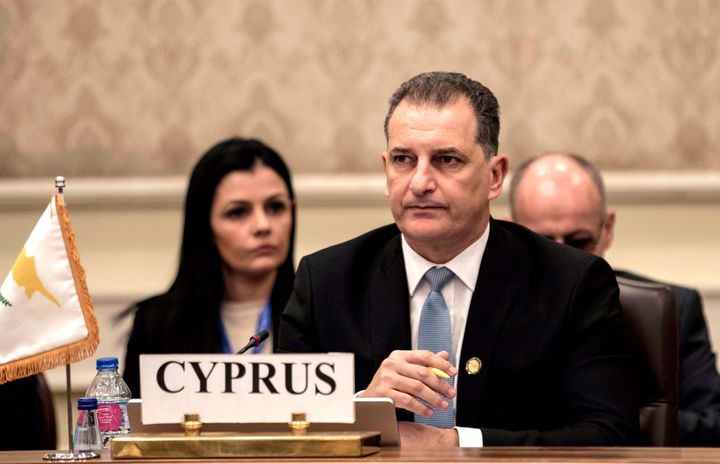 Cypriot Energy Minister Yiorgos Lakkotrypis attends the East Mediterranean Gas Forum (EMGF), in Cairo, on January 16, 2020. (Photo by Khaled DESOUKI / AFP) (Photo by KHALED DESOUKI/AFP via Getty Images)
