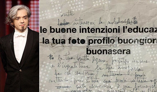 Ecco Il Foglio Con Il Testo Di Sincero Modificato Morgan Lo Mette All Asta Su Ebay L Huffpost