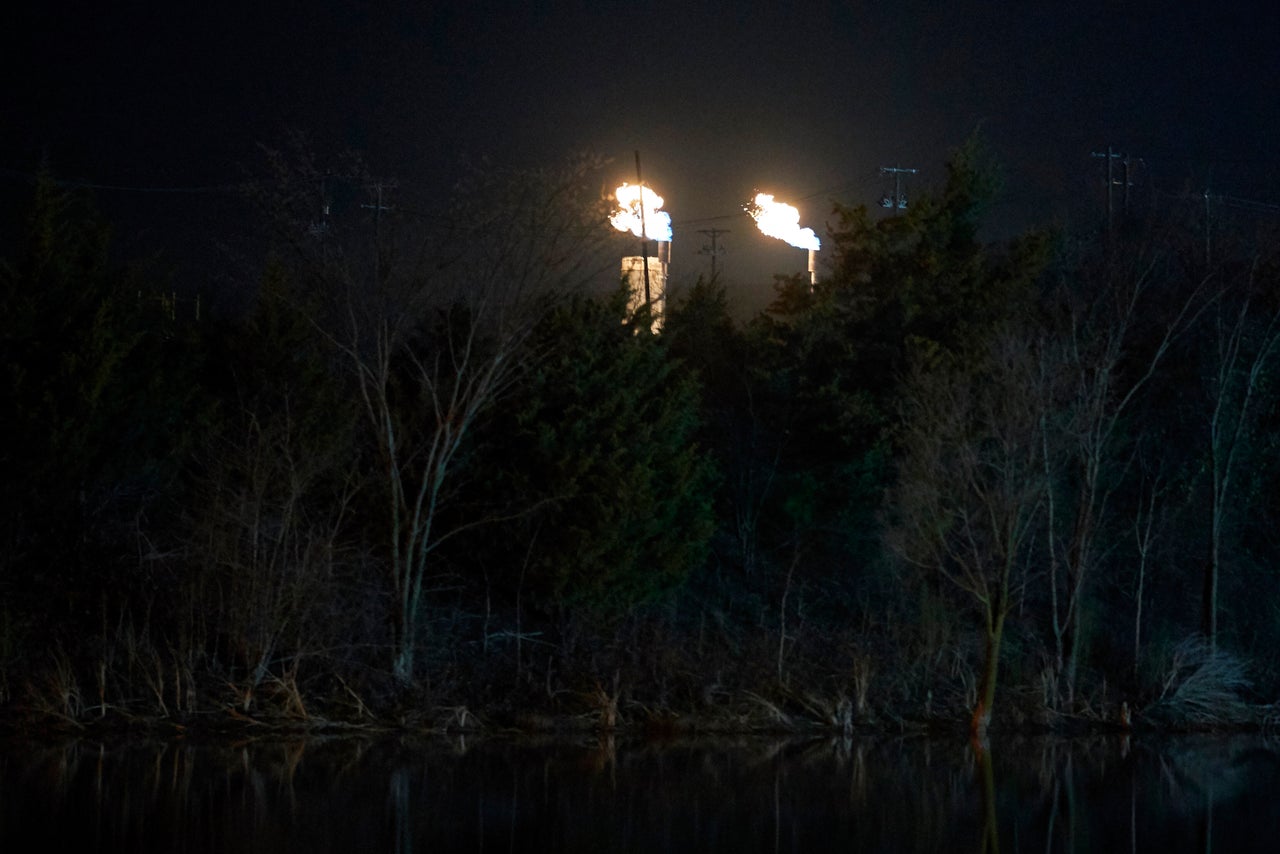 Flaring near Dallas, Texas on Feb. 12, 2020.