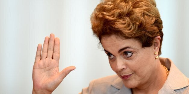 Suspended Brazilian President Dilma meets with foreign correspondents at Alvorada Palace in Brasilia on June 14, 2016. / AFP / EVARISTO SA (Photo credit should read EVARISTO SA/AFP/Getty Images)