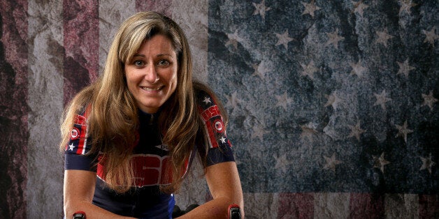 BEVERLY HILLS, CA - MARCH 07: Paralympic cycler Jamie Whitmore poses for a portrait at the 2016 Team USA Media Summit at The Beverly Hilton Hotel on March 7, 2016 in Beverly Hills, California. (Photo by Sean M. Haffey/Getty Images)