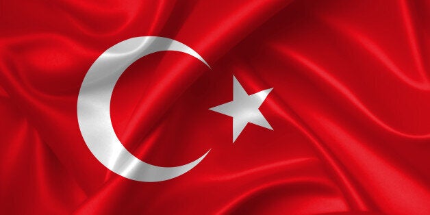 Flag of Turkey 3D, silk texture