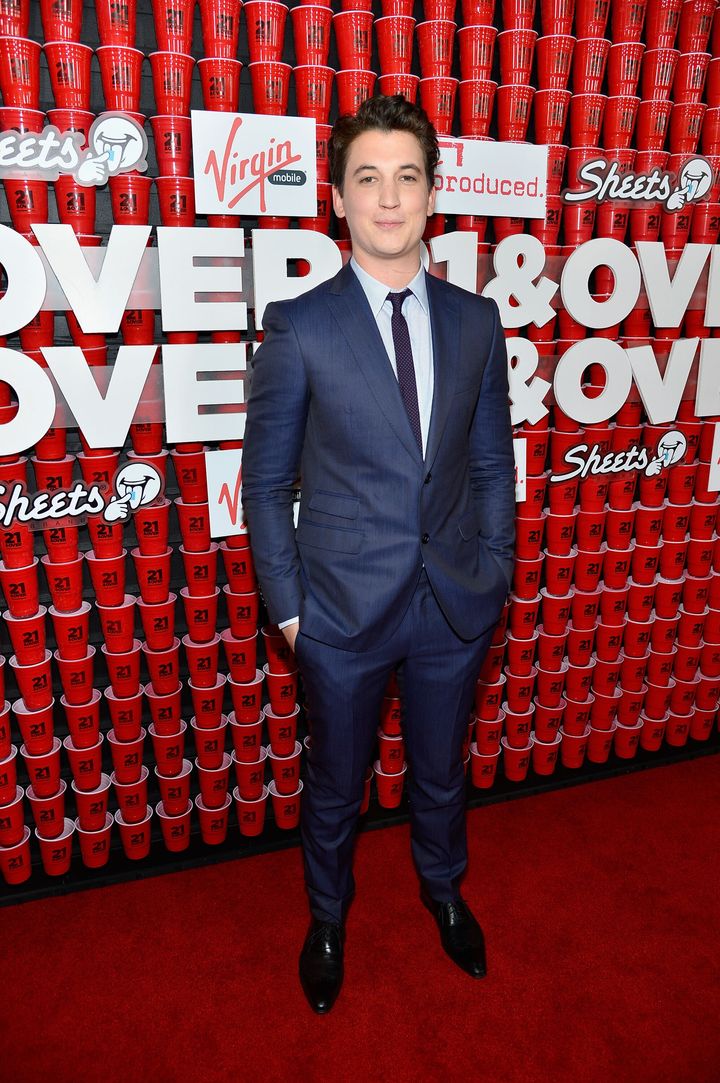 WESTWOOD, CA - FEBRUARY 21: Actor Miles Teller attends Relativity Media's '21 and Over' premiere at Westwood Village Theatre on February 21, 2013 in Westwood, California. (Photo by Frazer Harrison/Getty Images for Relativity Media)