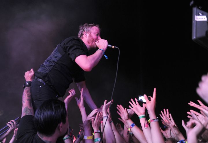 INDIO, CA - APRIL 17: Musician Matt Berninger of the band The National performs during Day 3 of the Coachella Valley Music & Arts Festival 2011 held at the Empire Polo Club on April 17, 2011 in Indio, California. (Photo by Frazer Harrison/Getty Images)